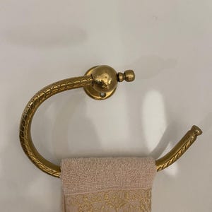 Solid Brass Bathroom Towel Holder, Brass Towel Rack, Kitchen Towel Holder, Bathroom Towel Rack, Wall Mounted Towel Holder