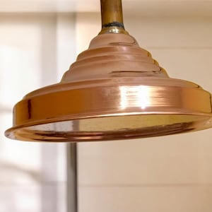 Unlacquered copper showerhead, showerhead, copper shower head, copper showerhead, outdoor showerhead, rain shower head
