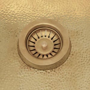Crépine de vidange en laiton non laqué – Couvercle et filtre pour évier de cuisine