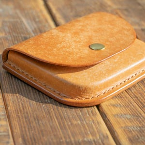 Portafoglio in pelle Pueblo, portafoglio minimalista, porta carte in pelle, portafoglio da uomo, porta carte sottile, mini portafoglio EDC
