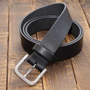 Leather Belt Black Leather Belt Classic Black Leather Belt Genuine Leather Belt Full Grain Leather Belt Black Leather Belt