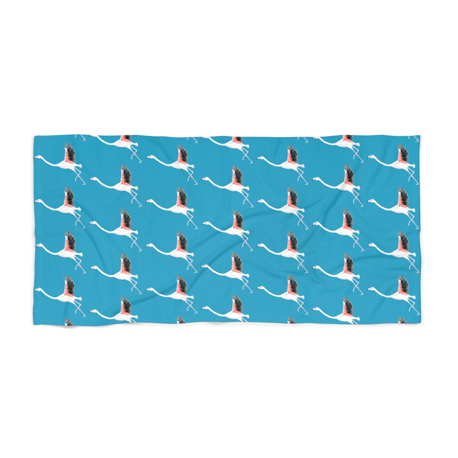 Aperturee Hawaiian Flamingo Summer Holiday Round Beach Towel