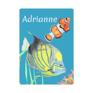 Carte da poker, design pesce angelo e pesce pagliaccio, personalizzabili