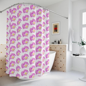 Shower Curtains, Flower Design, Pink Floral Shower Curtain