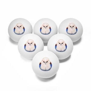 Ping Pong Balls, 6 pcs, Angry Kookaburra Design