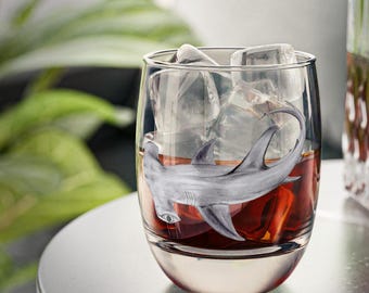 Hammerhead Shark Whiskey Glass, 6oz