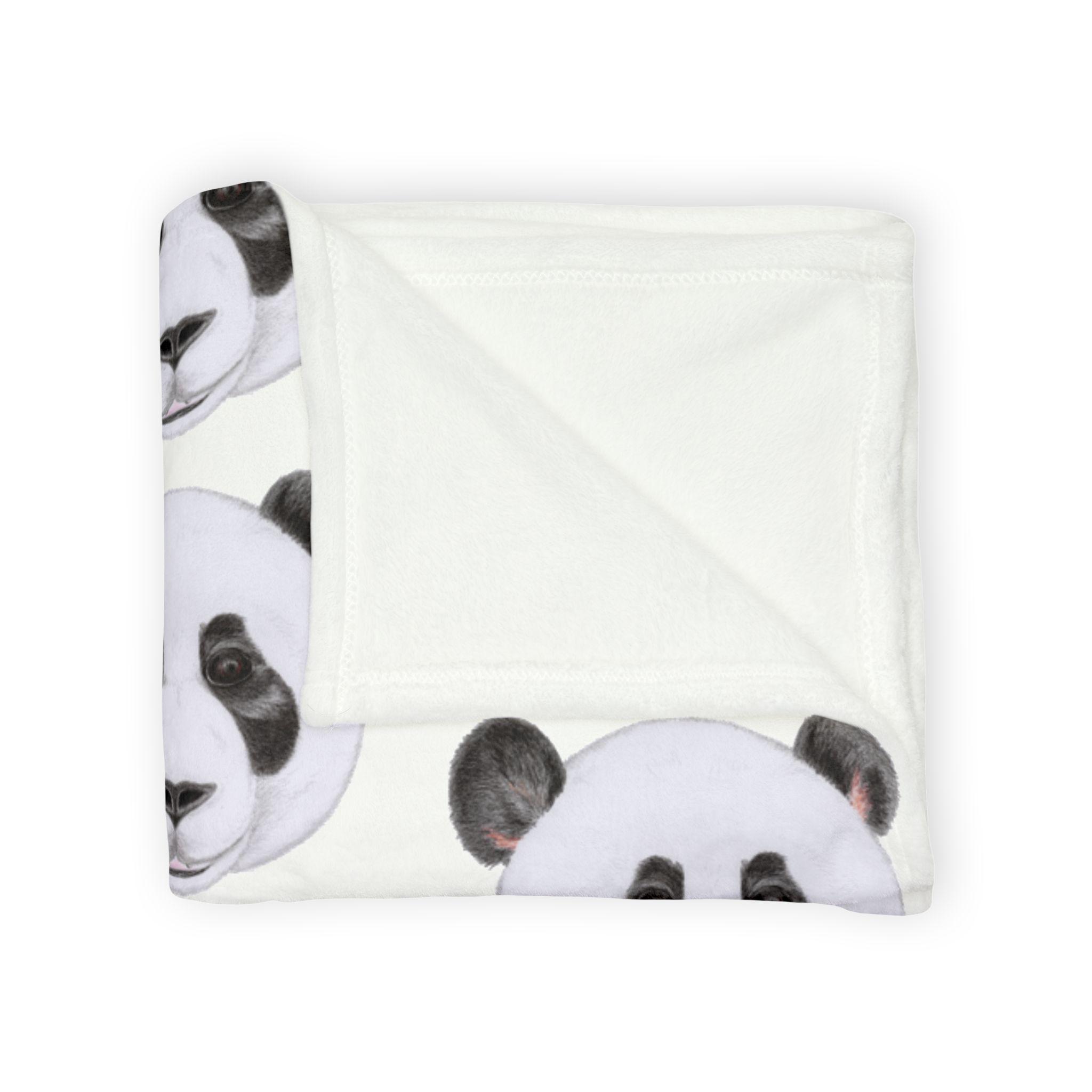 ホワイトジャイアントパンダソフトフリースブランケット - Etsy 日本