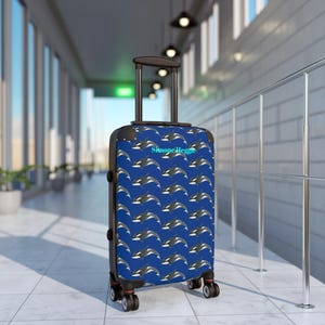 Kleine reiskoffers, orka op blauw ontwerp, Canadees, personaliseerbaar