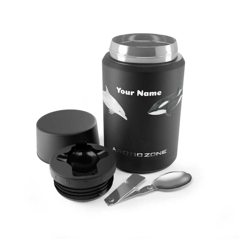 Titan Copper Insulated Food Storage, Bottlenose Dolphin and Killer Whale Design, Personalized image 1