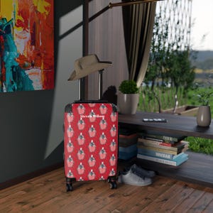 Kleine reisbagage, Goliath Beetle op rood ontwerp, Amerikaans, personaliseerbaar