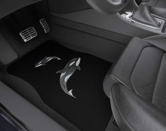 Car Mats (Set of 4), Killer Whale Design