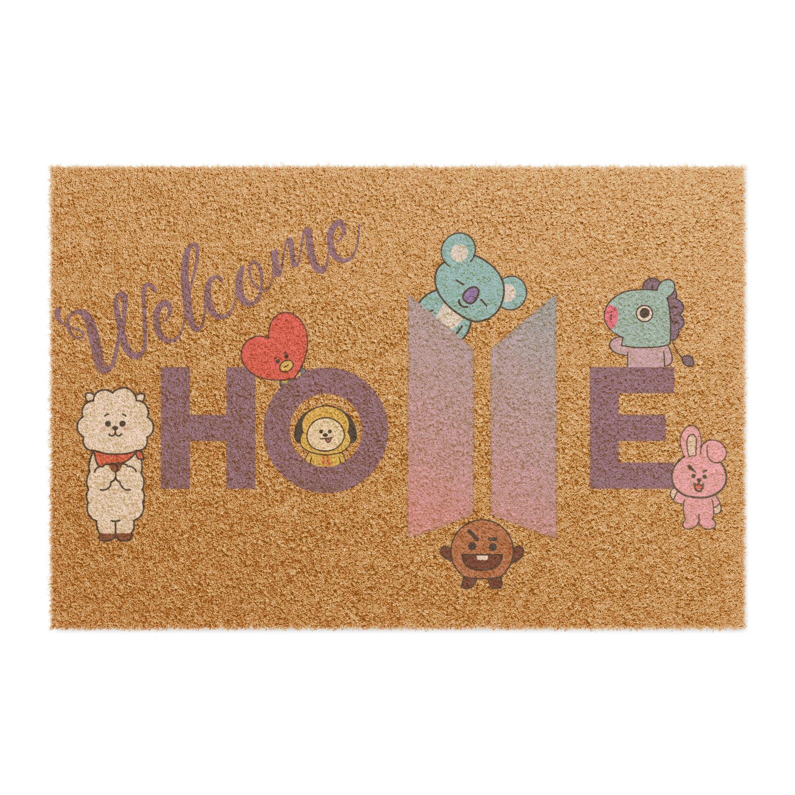 Eco-friendly BTS Welcome Home Doormat, BT21, BTS Army Gift, Custom Rug ...