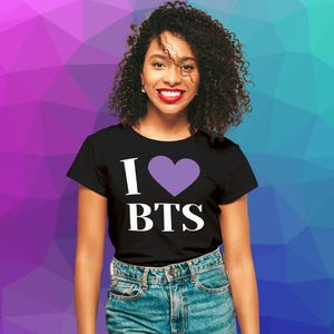 BTS I Love BTS Shirt, Jungkook, Taehyung, Namjoon, Jin, J-Hope, Jimin, Yoongi T-Shirt, BTS Merch, Graphic Tee, KPop Shirt, Army Gift