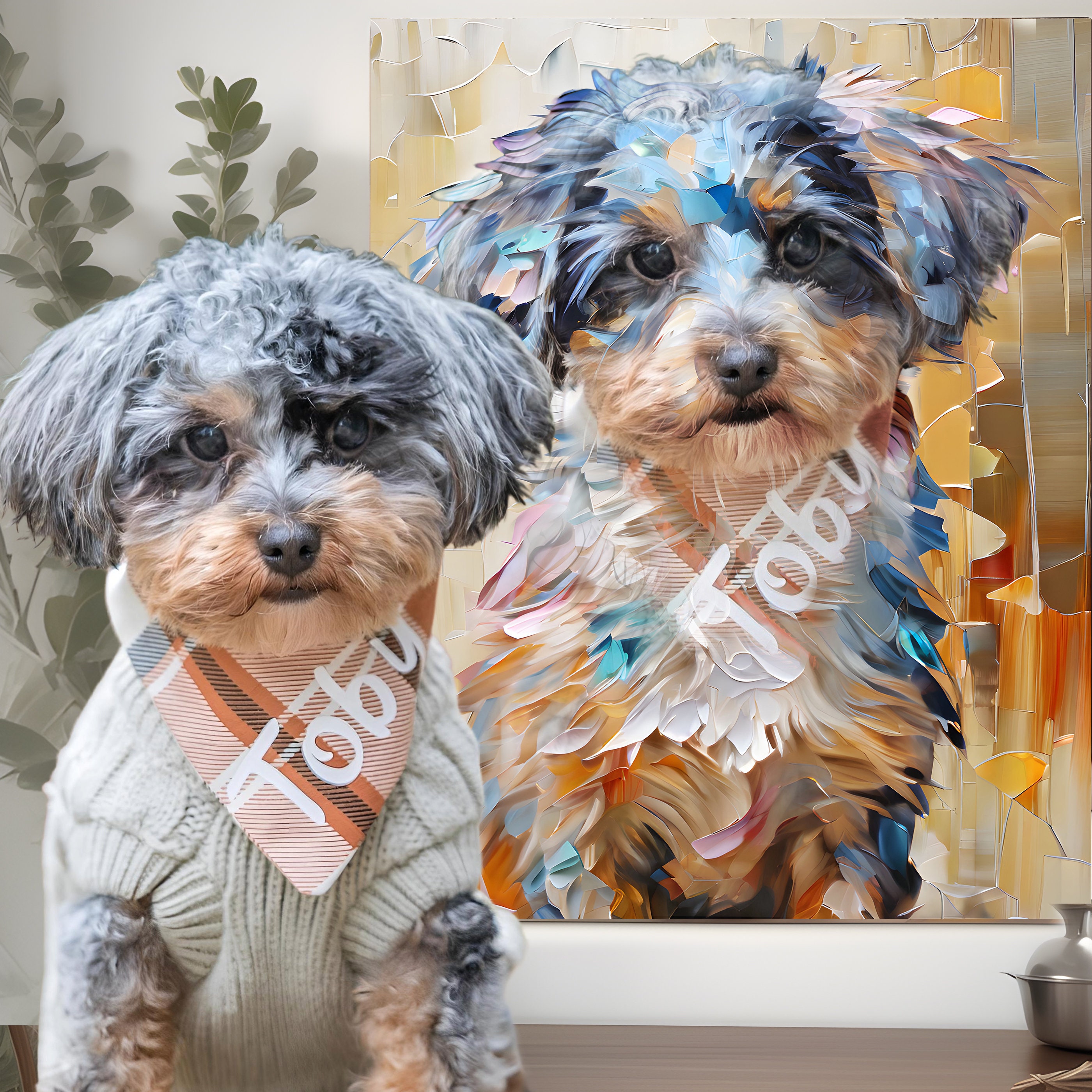 Custom Watercolor Portraits Using Pet Photo Personalized Digital Dog ...