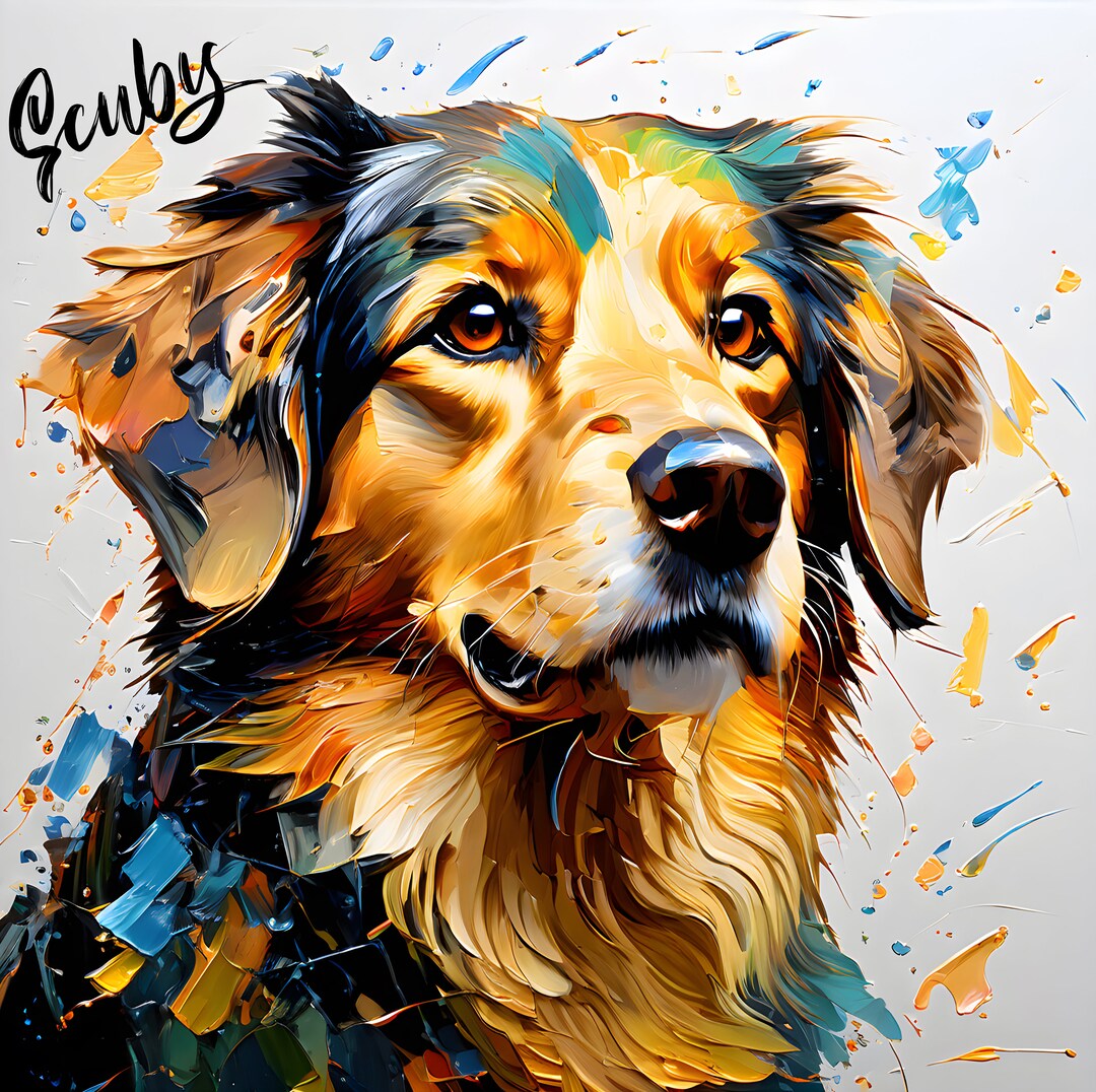 Custom Watercolor Portraits Using Pet Photo Personalized Digital Dog ...