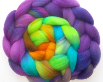 Falkland Roving Handdyed Combed Top - Better Than Jellybeans 5.4 oz.