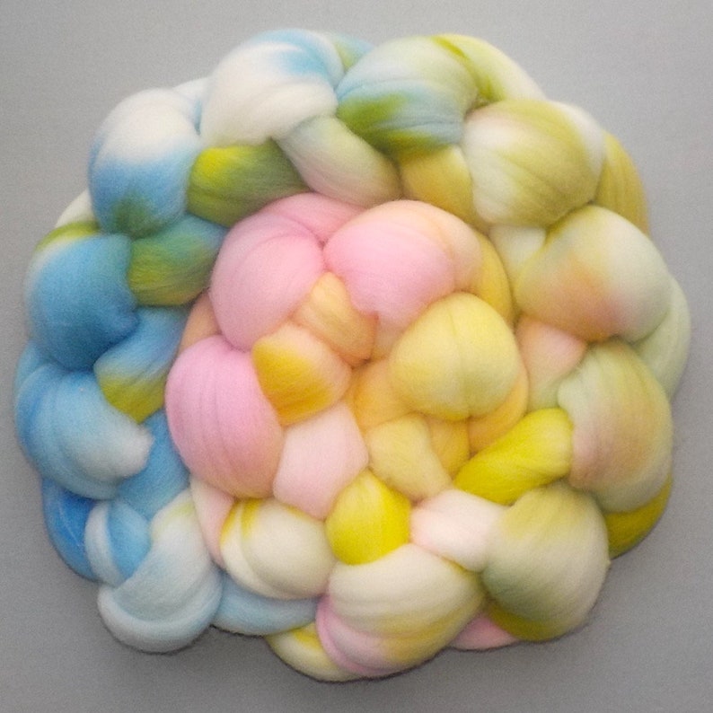 Roving Targhee Handdyed Combed Top Easter Eggs 5.3 oz. image 2