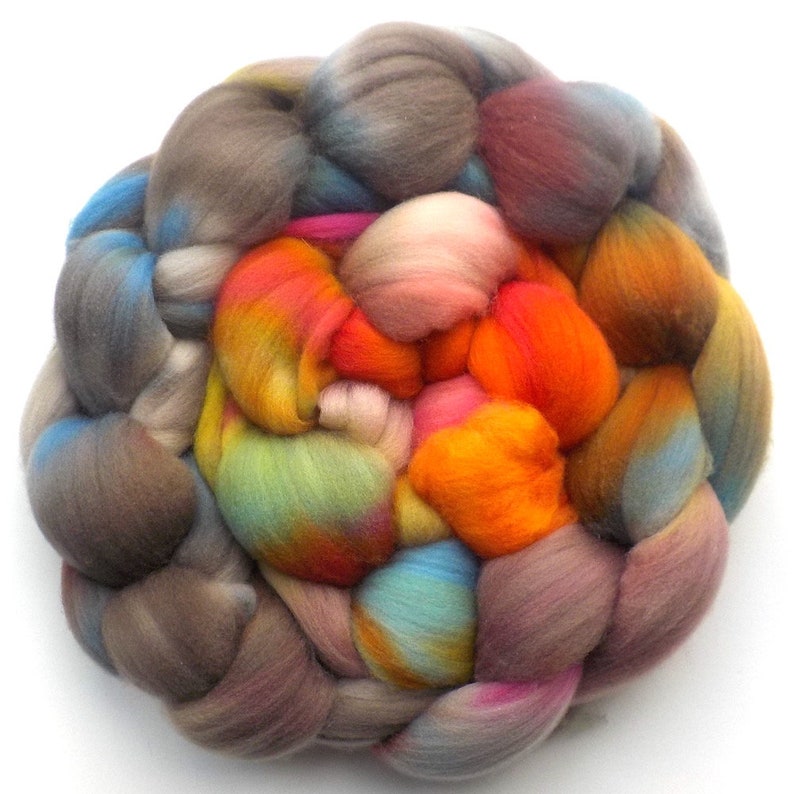 Roving Targhee Handdyed Combed Top Fairy Godmother 5.3 oz. image 3