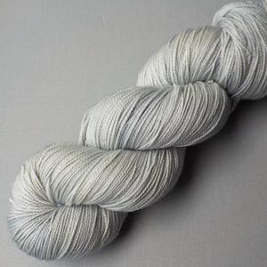 Merino and Silk Hand Dyed Yarn - Oyster 600 yards/150 grams