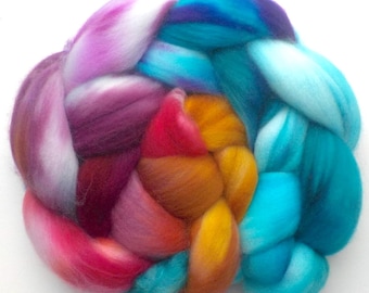 SW Merino Nylon Roving Combed Top 80/20 - Be Happy, 100 grams