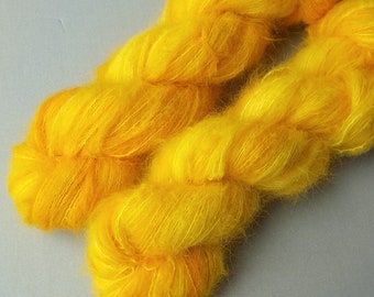 Silky Suri Baby Alpaca and Silk Handdyed Lace Yarn, Chickie