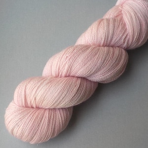 Cherry Blossom Lace Yarn: Hand-Dyed Merino Silk Stellina Glimmer