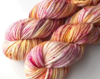 Thick and Thin DK Yarn Hand Dyed, Sweetheart Speckle, 240 yards