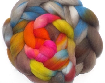 Roving Targhee Handdyed Combed Top - Fairy Godmother 5.3 oz.