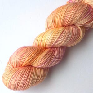 SALE SKEIN Hand Dyed Yarn Superwash Merino Nylon SPORT Yarn - Smoothie, 328 yards