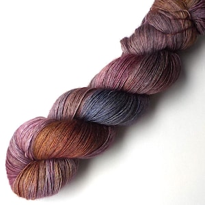 Merino Yak Silk Lace Yarn Hand Dyed, 870 yards, Faded Calico
