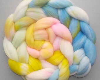 Roving Targhee Handdyed Combed Top - Easter Eggs 5.3 oz.