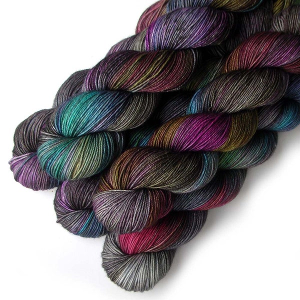 Tight Twist Handdyed Yarn MCN Fingering - Sketchbook, 400 yards