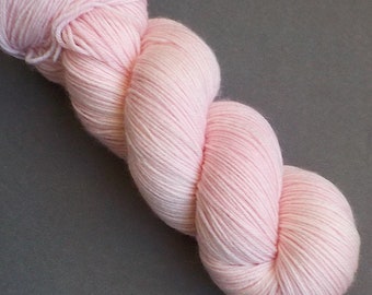 Sock Yarn Handdyed Merino Cashmere Nylon Yarn - Strawberry Milk, 430 yards