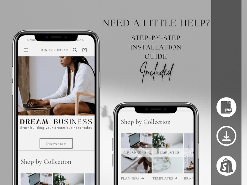 Shopify theme for digital products