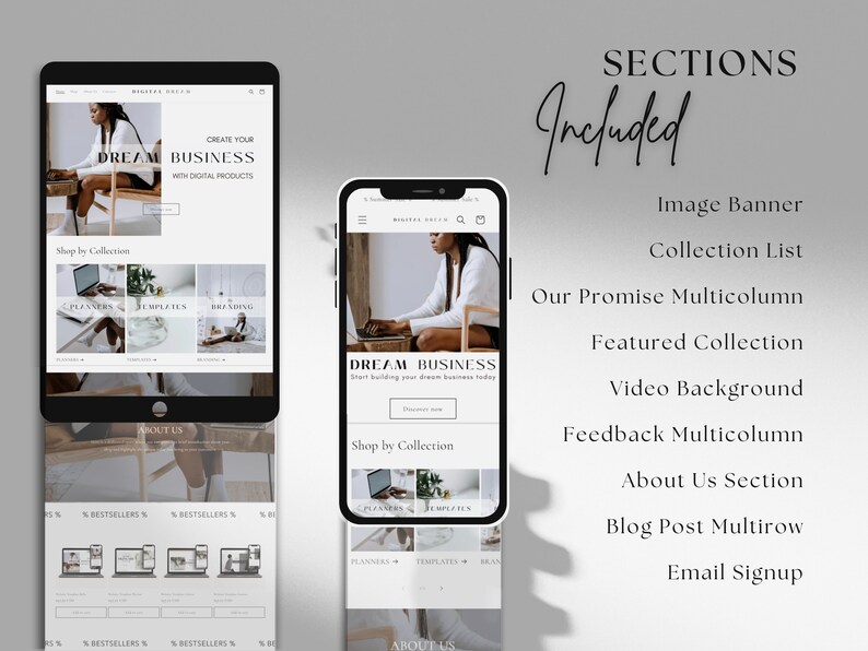 Shopify theme for digital products