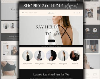 ラグジュアリーなShopifyテーマテンプレート：アパレルファッションウェブサイトデザイン