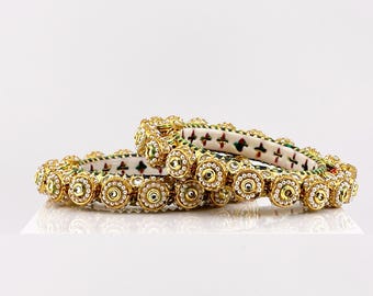 Kundan Kada with Traditional Meenakari Work (Size:2.6)