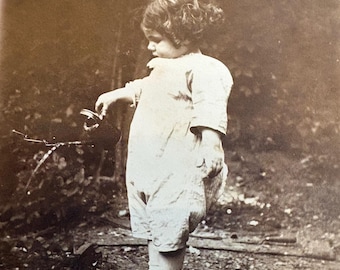 Original Darling Early 1900 Photo of Young Gardener.