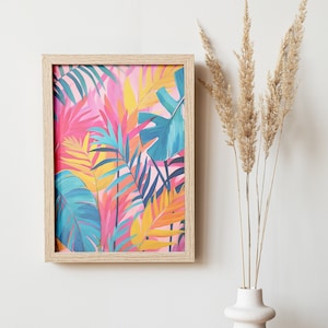 Colorful Tropical Leaves - Digital Print