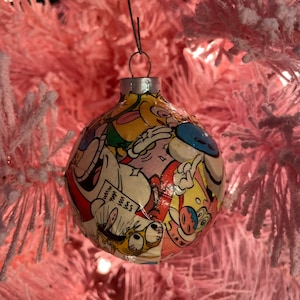 Ren and Stimpy Comic Christmas Ball Ornament