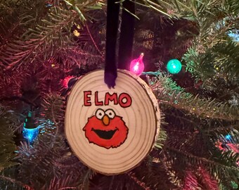 セサミストリート クリスマスオーナメント 陶器 セサミストリートのオーナメント2個、ベティ・ルーとプレーリー