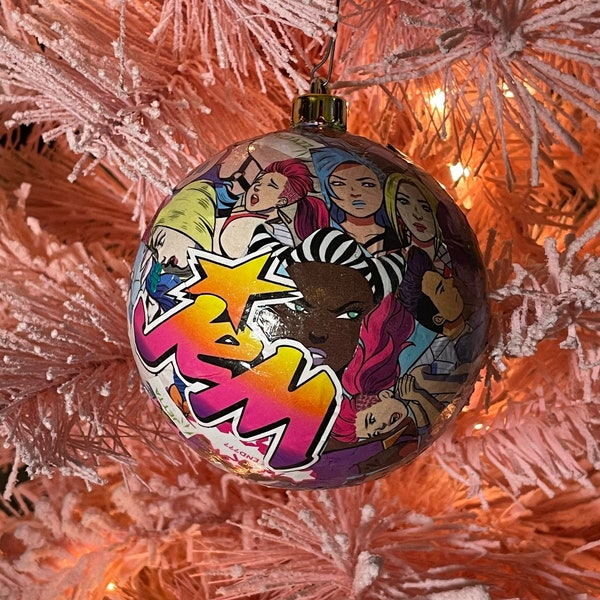 Oversized Truly Outrageous Jem Comic Christmas Ball Ornament