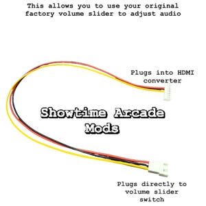 Arcade1Up Volume Control Cable – Use Original Slider Switch with HDMI Converter