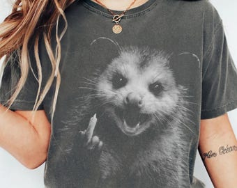Funny Possum Shirt, Unhinged Vintage Possum Tee, Zero Fucks Given Graphic Shirt, Comfort Colors Gag Gift Shirt Sarcastic Cursed Tshirt