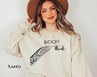 Snake Sweater Funny Snake Shirt Boop The Snake Sweatshirt Snake Gift Snake Sweater Snake Minimalist Reptile Sweater King Snake Shirt