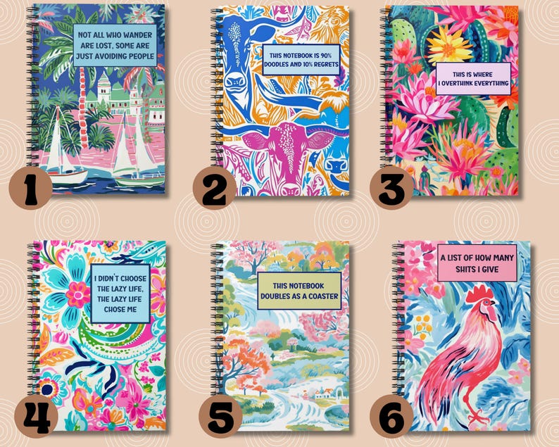 Funny Spiral Notebook Preppy Journal Gag Gift Snarky Notepad Office Coworker Gift Idea Sketchbook 6x8 Sarcastic Notebook For Colleagues Gift image 2