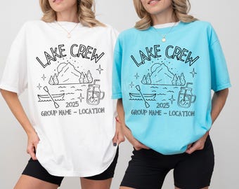 Lake Vacation Group Comfort Color T-Shirt Custom Lake Shirt Personalized Matching Group Tshirt Lake Crew Tee Friends Travel Shirt Lake Vibes