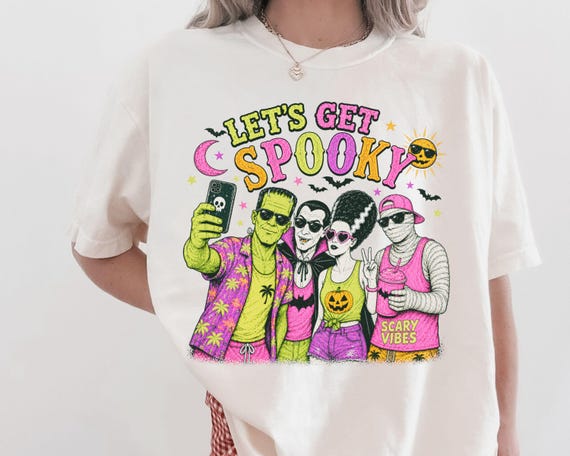 Summer Halloween Shirt, Halloween Beach Shirt, Funny Spooky Summer Tee, Tropical Halloween Shirt, Halloween Vacation Shirt, Comfort Colors