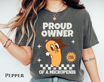 Embarrassing Comfort Color Shirt Inappropriate Retro 90s Humor Funny Micropenis Tee Offensive Unhinged Shirt Prank Gift Raunchy Gen Z Meme