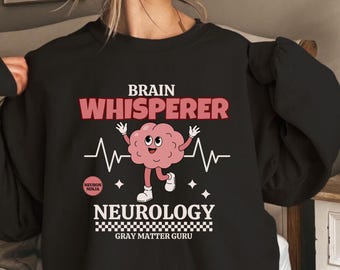 Neurologist Sweater Retro Neuro Doctor Gift Neurology Nurse Sweater Medical Gift Brain Crew Sweater Future Neurologist Doctor Sweater Neuro